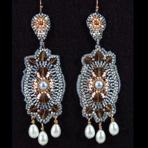 Ice Blue artisan earrings